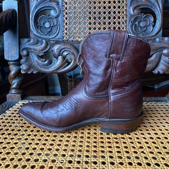 Women’s Brown Frye Billie Western Ankle Boots - Picture 6 of 14